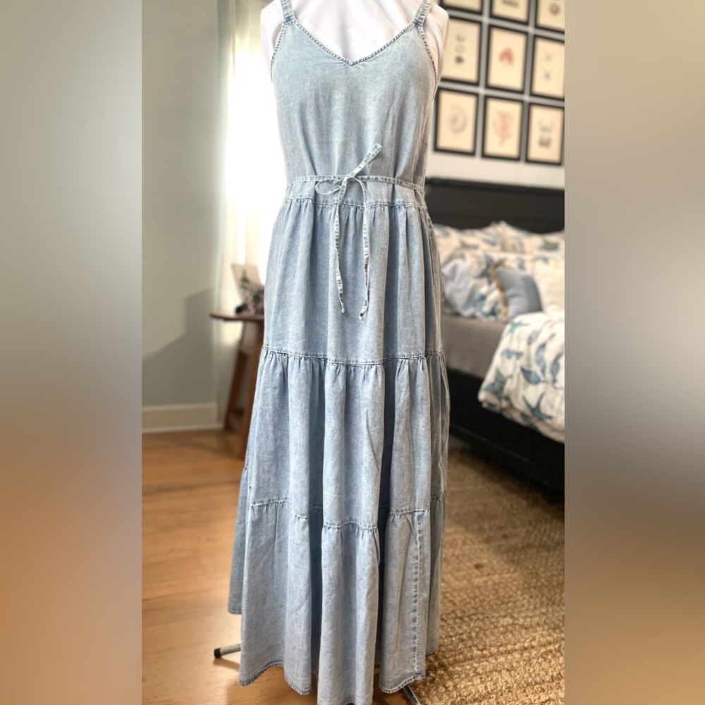 Splendid Light Weight Denim Maxi Dress